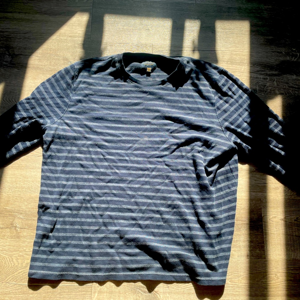 Lucky Brand Men's Long Sleeve Crew Neck Striped Thermal Shirt